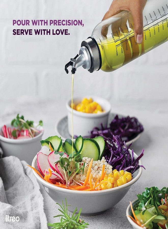 Treo By Milton Glide Oil Dispenser For Kitchen | Leak-Proof & BPA-Free | Food-Safe High Borosilicate Glass | Non-Porous with Capacity Indicator | Durable & Stylish Kitchen Accessory, 500 ml - Image 2